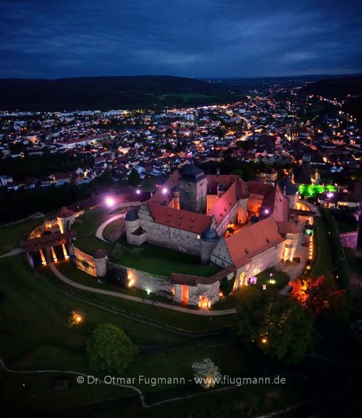 Festung Rosenberg bei Nacht
